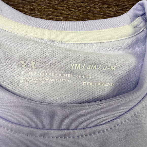 Under Armour Girls Cold Gear Longsleeve Crewneck Shirt Baselayer Lavender M NWT - Picture 10 of 12